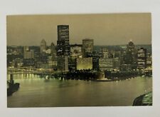 Postcard Pittsburgh Pa Aireal View Skyline River picture