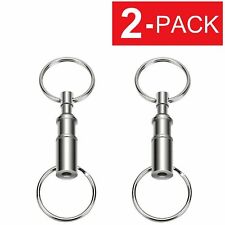 2-Pack Detachable Pull Apart Quick Release Keychain Key Rings/ US  picture