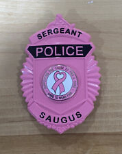 Saugus MA Police Department Breast Cancer Awareness Badge Sergeant picture