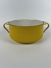 Vintage Dansk Kobenstyle Yellow 7.25” Enamel Pot No Lid picture