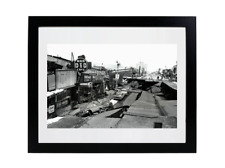 1964 Anchorage Alaska Earthquake Damage Matted & Framed Retro Picture Photo picture