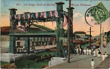 PC PHILIPPINES, MANILA, LIFT BRIDGE, Vintage Postcard (b38865) picture