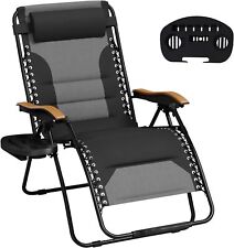 Zero Gravity Chairs, Oversized Patio Recliner Chair, Padded Folding Lawn Chair picture