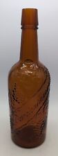 Vintage Bardenheier’s Embossed Amber Cylinder Wine Bottle Grapes Vines picture