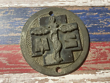 Early 1900's Medical Service/Society Vehicle/Ambulance Badge Plate Tag Caduceus picture