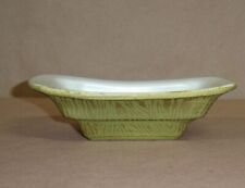 Vintage McCoy Candy Dish Pottery White and Green picture