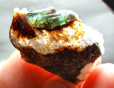 116 carat Beautiful Emerald with Quartz crystal bunch specimen @ chitral pak picture