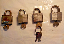 Vtg Master Lock Padlocks -Lot of 4 Locks- 3 No's 3 & 1 No 1 All Keyed-Separate picture