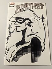BLACK CAT #1 Signed & Sketched By ADAM HUGHES / No Cert / NM  picture