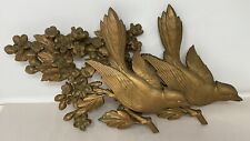 Vintage MCM 60’s Syroco Dogwood Flowers & Bird Wall Hanging Mid-Century Set 2 picture