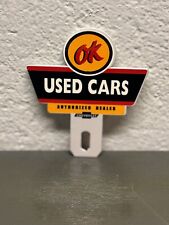 OK Chevrolet Metal Plate Topper Car Dealership Sales Service Truck Gas Oil Sign picture
