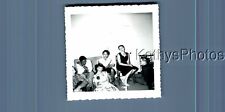 FOUND B&W PHOTO D_2040 PRETTY WOMEN IN DRESSES SITTING IN CHAIRS picture