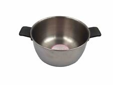 Pan Alessi Shiba Stock Pan 8 inch 3  Qt Stainless, Black Handles AISI 430 picture