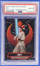 2016 REY STAR WARS THE FORCE AWAKENS CHROME HEROES OF THE RESISTANCE #2 PSA 10 picture
