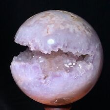 897g Natural Pink Amethyst Sphere Quartz Crystal Ball 'an open-mouth smile' picture