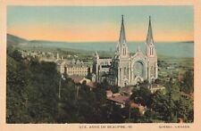 Sainte Anne de Beaupre Quebec Canada, Basilica Aerial View, Vintage Postcard picture