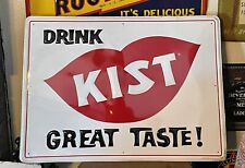 Drink Kist Soda Taste Great metal sign Near Mint 28” X 20” Bright Colors picture