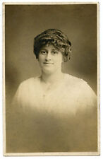 Real Photo Postcard-Close Up - Lady W/ Fancy Hair Art picture