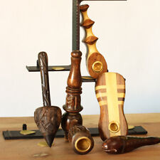 5 Pipe Set (5 pipes) Premium Wood Hand Carved Smoking Pipes & screens 020 picture