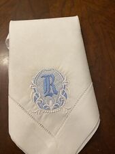 Linen/Cotton Blend 20 Inch Hemstitched Personalized Monogrammed Napkins White picture