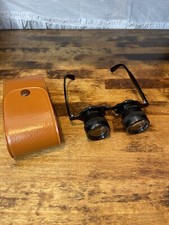 Binolux Telescopic Spectacle 2.8x Binocular Coated Glasses Japan With Case Rare picture