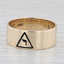 14th Degree Scottish Rite Yod Ring 10k Yellow Gold Size 9.5 Masonic Men's Band picture