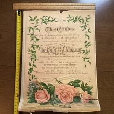 1912 antique wedding marriage certificate Glen Rock PA Hildebrand & Keeny picture