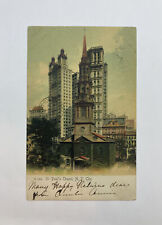 Postcard New York City NY NYC St Paul Chapel Church 1906 Posted picture