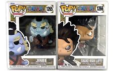 Funko Pop One Piece Snake-Man Luffy #1266 & Jinbe #1265 Set of 2 w/Protector picture