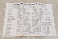 Bubblegum Crisis 1 Song Lyrics And Credits/Data Readout sheet, Animeigo/Youmex picture