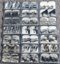 Lot Of 21 Keystone View Company Stereoview Cards of Train American Industry Farm picture