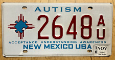 NEW MEXICO ACCEPTANCE UNDERSTANDING AWARENESS AUTISM  LICENSE PLATE 