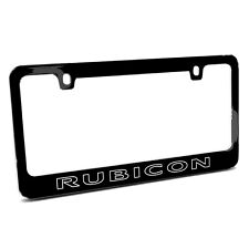Jeep Rubicon Outline Black Metal License Plate Frame picture