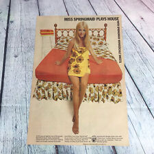 Vintage 1968 Springmaid Wondercale Sheet Genuine Magazine Advertisement Print Ad picture