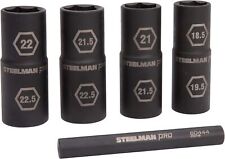Steelman Pro 5-Piece 1/2-Inch Drive Metric 6-Point Thin Wall Impact Flip Socket picture