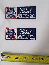 New-Retro-Pabst Blue Ribbon Beer -2 Patches-Iron or Sew On picture