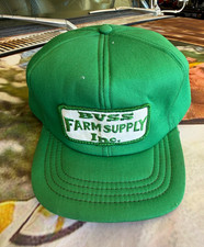 Buss Farm Supply Inc. Green & White Advertising Hat Cap - Agriculture Theme picture