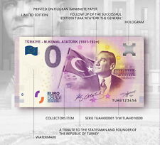 0 Euro Turkey 0€ Banknote – M. Kemal Atatürk [The Statesman] Souvenir VERY RARE picture