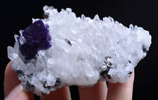 88g Natural Yi Purple FLUORITE &Arsenopyrite Mineral Specimen/Yaogangxian China picture