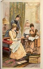Poughkeepsie NY Domestic Sewing Machine Co New York Ladies Sewing Lithograph picture