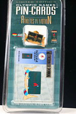 1996 Atlanta Olympic Games Athletes in Motion Pin-Card Sync. Swimming picture