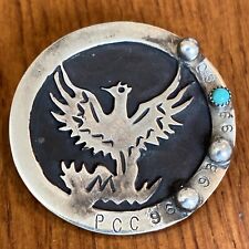 vintage Unique brooch Signed JB for PCC Phoenix logo Dates sterling silver 14 picture