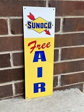 Sunoco Free Air Garage Metal  Gasoline Gas sign Pump Oil picture