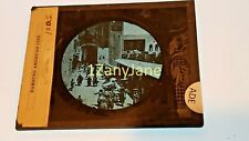 Glass Magic Lantern Slide ADE Jaffa Gate Old City of Jerusalem in the streets picture