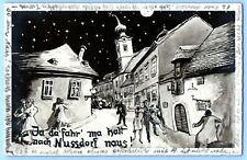 Antique Art German Postcard~ Yes, let's just drive to Nussdorf~ Germany picture