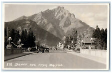 1939 Banff Avenue From Bridge Alberta Canada RPPC Photo Vintage Postcard picture