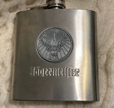 Jagermeister Hip Flask 6oz Stainless Steel Deer Head Logo On Front picture