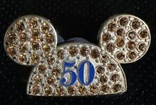 Happiest Celebration on Earth 50th Gold Jewel Mickey Ears Disney Pin picture