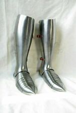 Medieval Leg Armor Steel Warrior Larp Greaves Knight Armor Sabatons cosplay SCA picture
