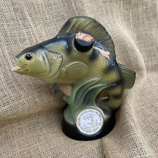 Vintage Jim Beam Fresh Water Fishing Hall of Fame Yellow Perch Fish Decanter picture